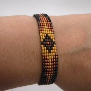 Loom Beaded Bracelet Black & Brown